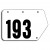 Plaque de cadre route "courses d'un jour" numérotation seule Ref. 14051A1